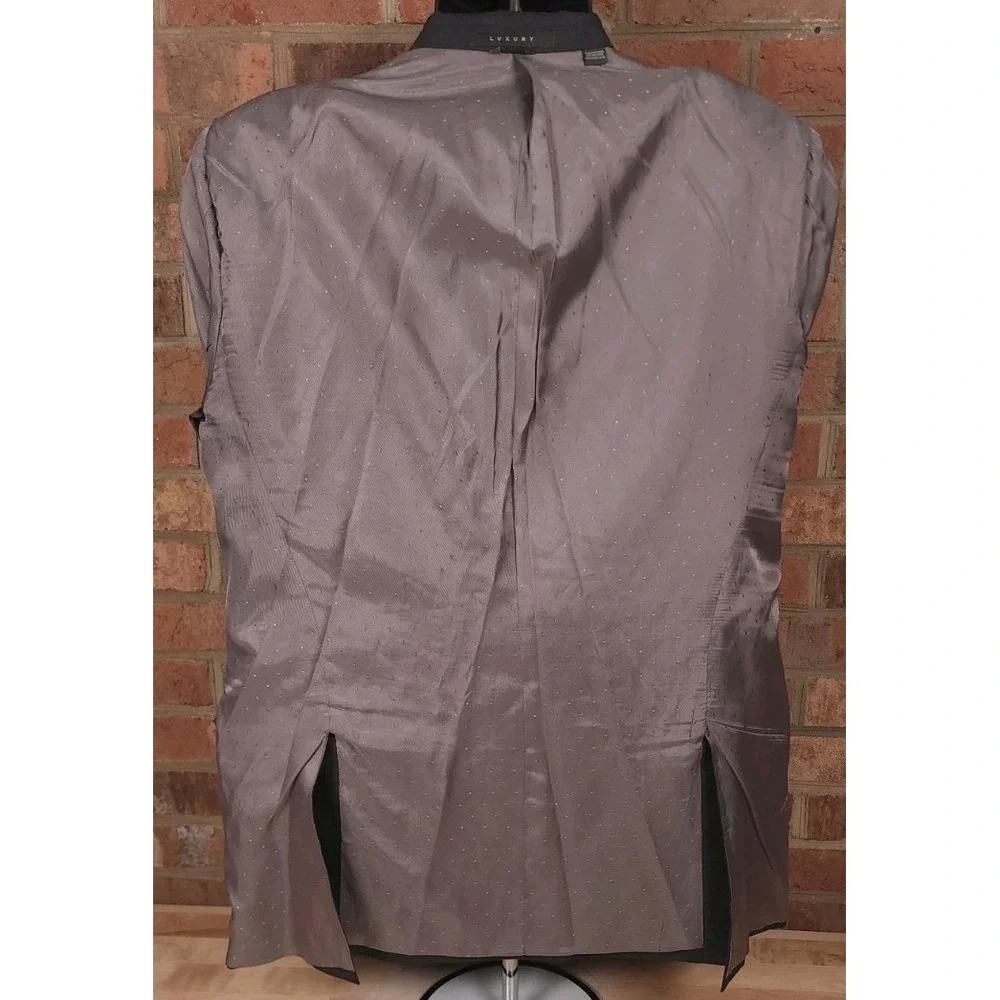Indochino Luxury Mens 38R Blazer Solid Gray Wool Cashmere Sport Coat Jacket